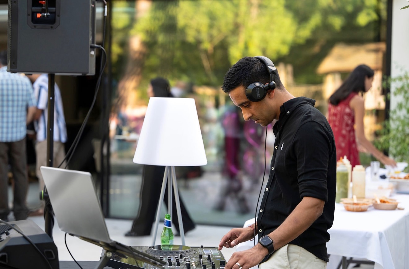 DJ Vee performing at a live event